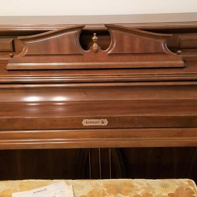 Lot #170  Vintage KIMBALL Piano with Bench