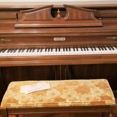 Lot #170  Vintage KIMBALL Piano with Bench