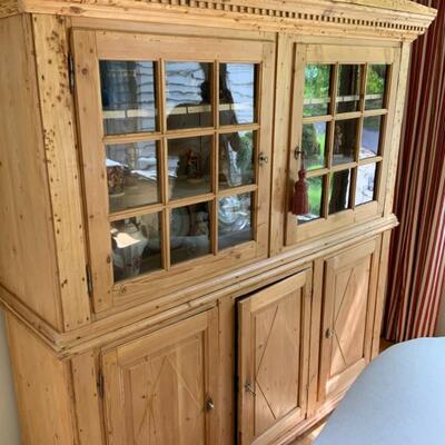 Pine Kitchen Display Cabinet