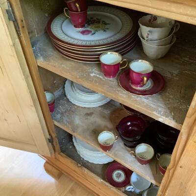 Pine Kitchen Display Cabinet