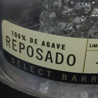 #135 LTD Edition Milagro Select Barrel Reserve Tequila Bottle #245 Blown Glass Agave