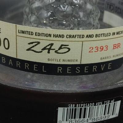 #135 LTD Edition Milagro Select Barrel Reserve Tequila Bottle #245 Blown Glass Agave