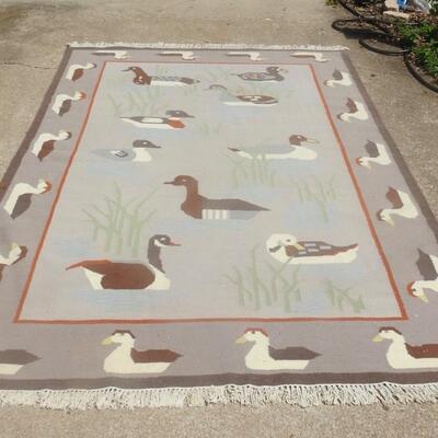 Vintage Wood Hand crafted rug