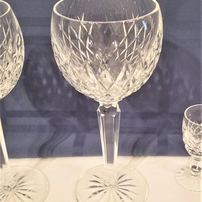 Lot #172  WATERFORD crystal - 2 goblets, 4 cordials