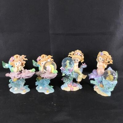 Lot of 4 “Twinkling Nights” Rainbow Reef Collection Mermaid Figurines