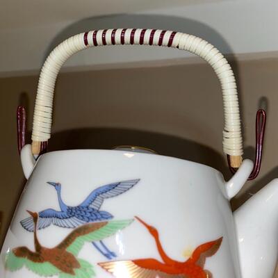 #140 Japanese Crane Tea Set 