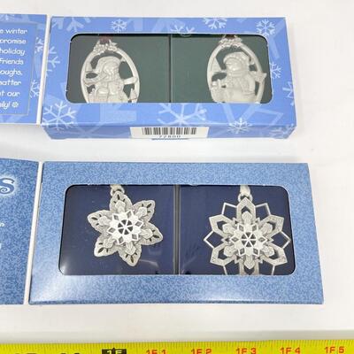 LONGABERGER PEWTER ORNAMENT BUNDLE 