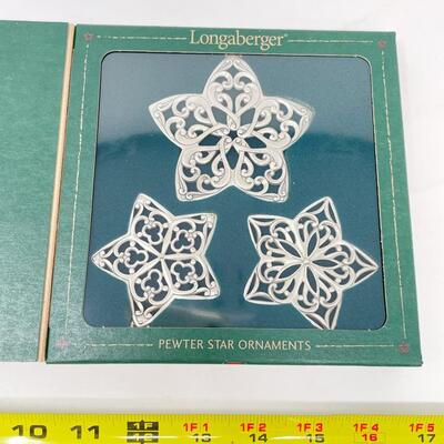 LONGABERGER PEWTER ORNAMENT BUNDLE 