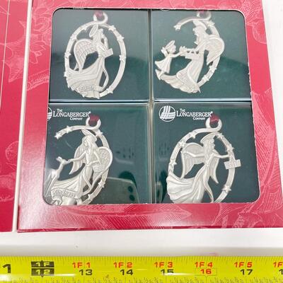 LONGABERGER PEWTER CHRISTMAS ORNAMENTS