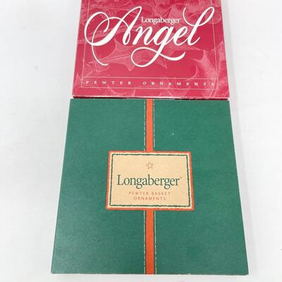 LONGABERGER PEWTER CHRISTMAS ORNAMENTS