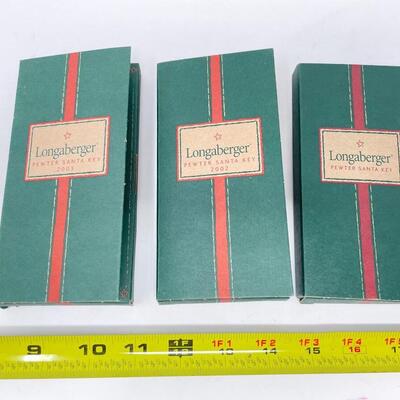 LONGABERGER PEWTER SANTA KEY BUNDLE