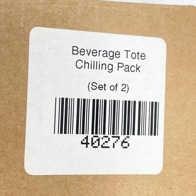 LONGABERGER BEVERAGE TOTE CHILLING PACK SET OF 2