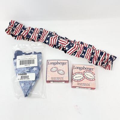 LONGABERGER PATRIOTIC SUMMER ACCESSORY BUNDLE