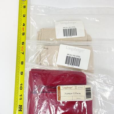 LONGABERGER FABRIC NAPKINS BUNDLE OF 6