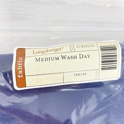 LONGABERGER MEDIUM WASH DAY FABRIC LINER - INDIGO