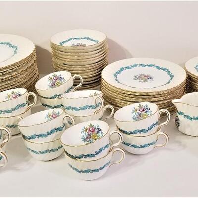 Lot #177 Large MINTON Fine China Dinnerware Set