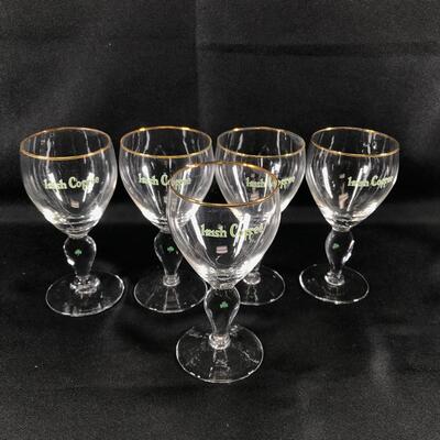 5 â€œIrish Coffeeâ€œ Glass Chalices Goblets Drink Glasses