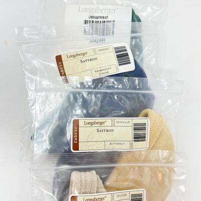 LONGABERGER â€œSAFFRONâ€ FABRIC LINER BUNDLE