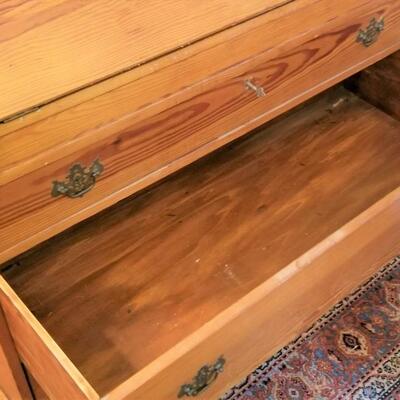 Lot #190  Vintage Pine Drop Down Desk - Locks