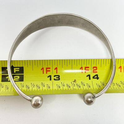 SILVER TONED ETCHED CUFF BRACELET