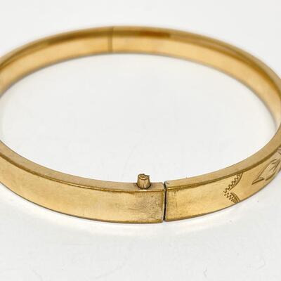 14K GOLD-FILLED HINGED BANGLE