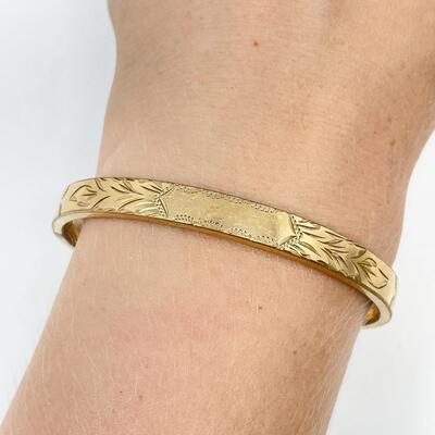 14K GOLD-FILLED HINGED BANGLE
