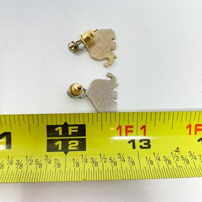 GIRAFFE, ELEPHANT, AND FROG EARRINGS