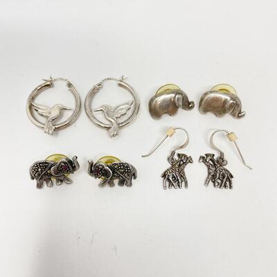 STERLING SILVER ANIMAL EARRINGS
