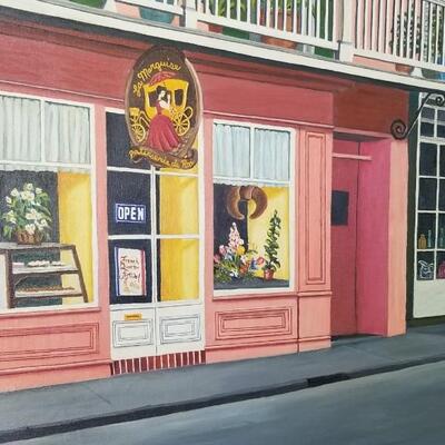 Lot #195   Original Oil on Canvas - French Quarter Scene