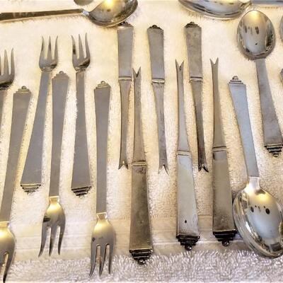 Lot #205  Large Set of Georg Jensen Sterling Flatware - 