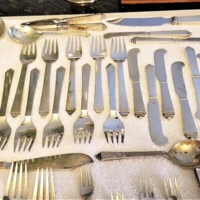 Lot #205  Large Set of Georg Jensen Sterling Flatware - 