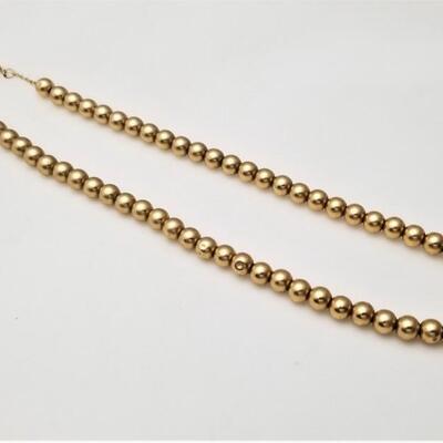 Lot #207  14kt Gold Add-a-Bead Necklace