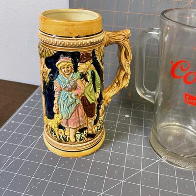 #10 VINTAGE Coors Pitcher and 2 Ceramic Mugs 