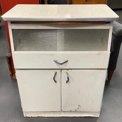 #52 Metal Counter Kitchen Cabinet with Iron Board 