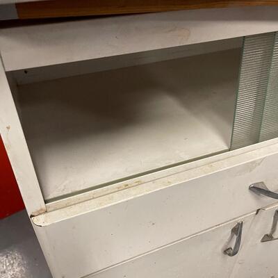 #52 Metal Counter Kitchen Cabinet with Iron Board 
