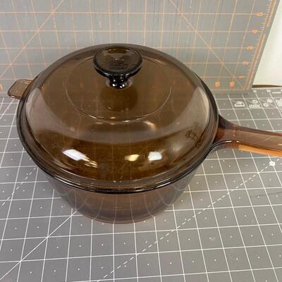 #136 Corning ware Visions 2.5 Liter Sauce Pan 