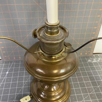 #139 Antique Oil Lamp that has been Electrified