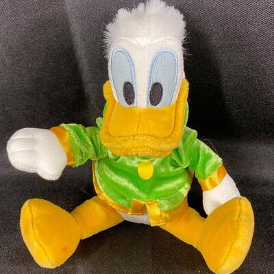 1990 Disney Donald Duck Beanie Plush in Green and Gold
