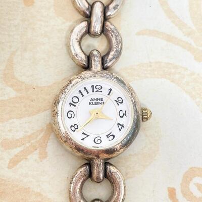 ANNE KLEIN QUARTZ SILVER-TONED WATCH