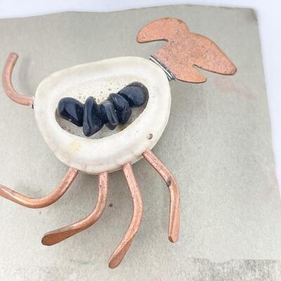 LORI PICCOLO HANDMADE METAL DOG BROOCH