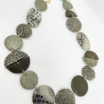 CHICOâ€™S LEATHER & SNAKESKIN NECKLACE