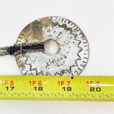 CHICOâ€™S SILVER MEDALLION NECKLACE