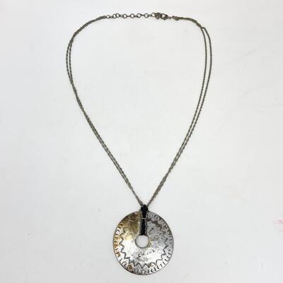 CHICOâ€™S SILVER MEDALLION NECKLACE