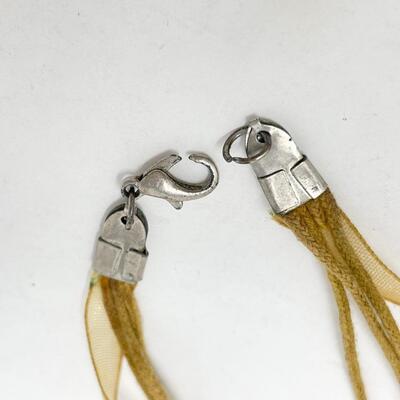 YELLOW AND SILVER FLORAL NECKLACE