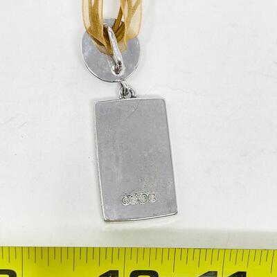 YELLOW AND SILVER FLORAL NECKLACE