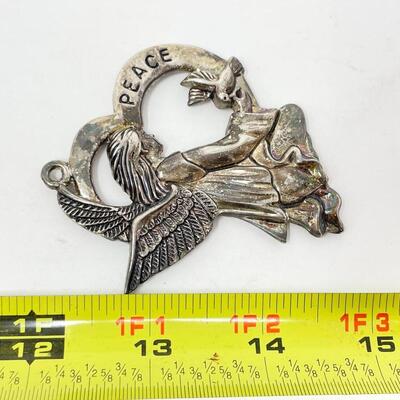 GORHAM â€œHOPEâ€ AND â€œPEACEâ€ SILVERPLATE ANGELS