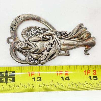 GORHAM â€œHOPEâ€ AND â€œPEACEâ€ SILVERPLATE ANGELS