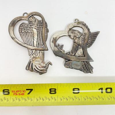 GORHAM â€œHOPEâ€ AND â€œPEACEâ€ SILVERPLATE ANGELS