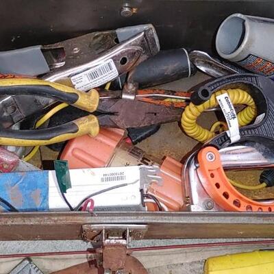 #150 Vintage Metal Tool Box & Contents