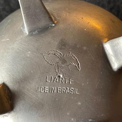 Item 22. Brazilian Pewter, Brazil, Circa 1970, handmade, Signed, 3 John Summers stamped JS x MG, 1 Uormeb S.N., 1 Liarte, 1 unmarked. 